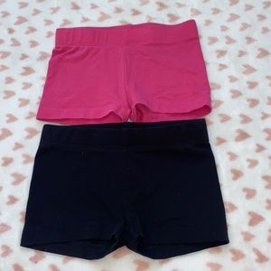 Girls Pink AND black shorts size 2